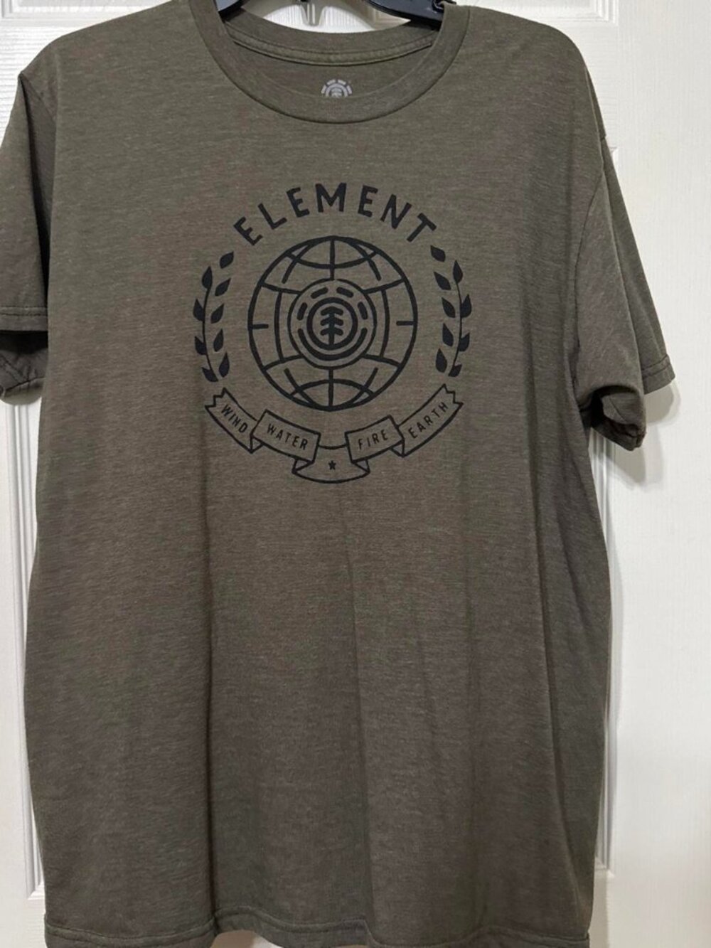 Elemental olive green graphic skater t-shirt with black logo #skater #streetwear